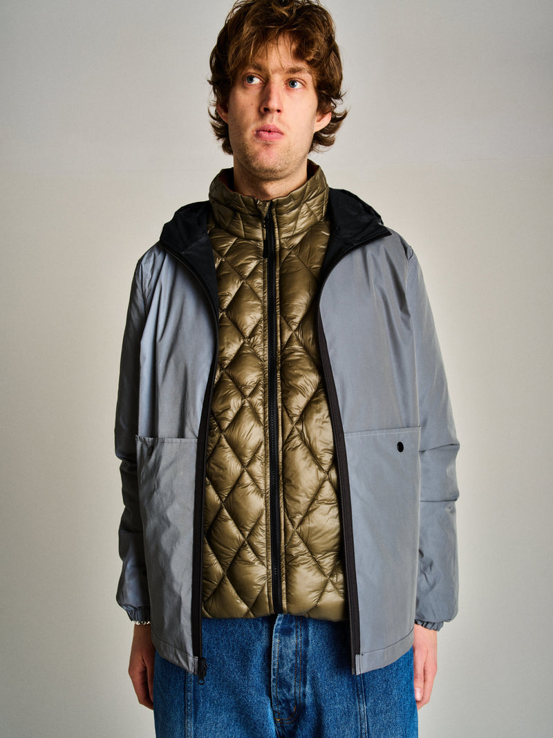 Pop Reversible Tech Jacket Anthracite/Reflective