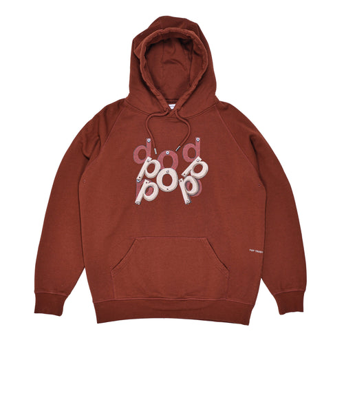 Featured Product Image Of Pop Mees Letters Hooded Sweat Fired Brick