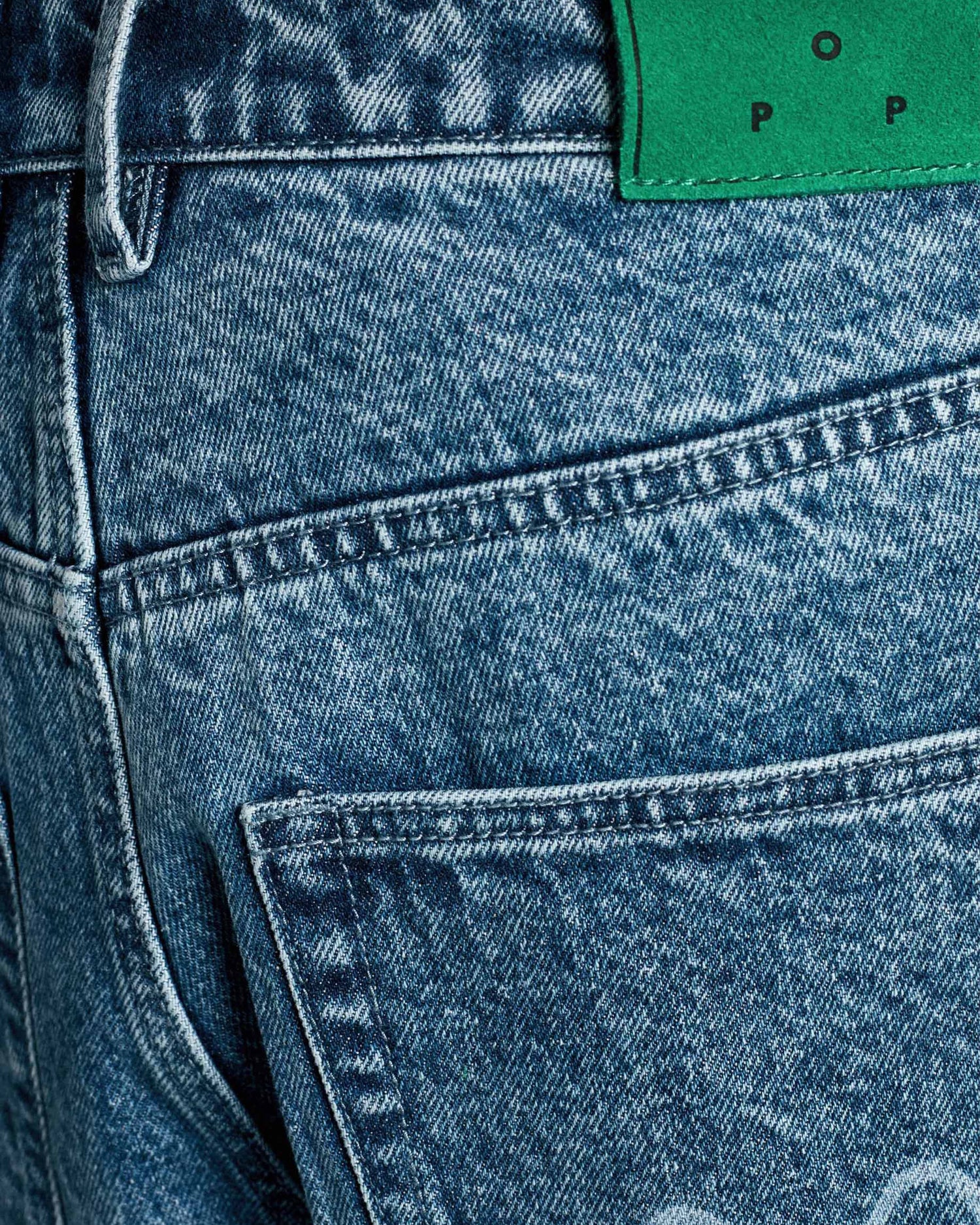 Miffy & Pop Pattern DRS Denim Pants Stonewashed