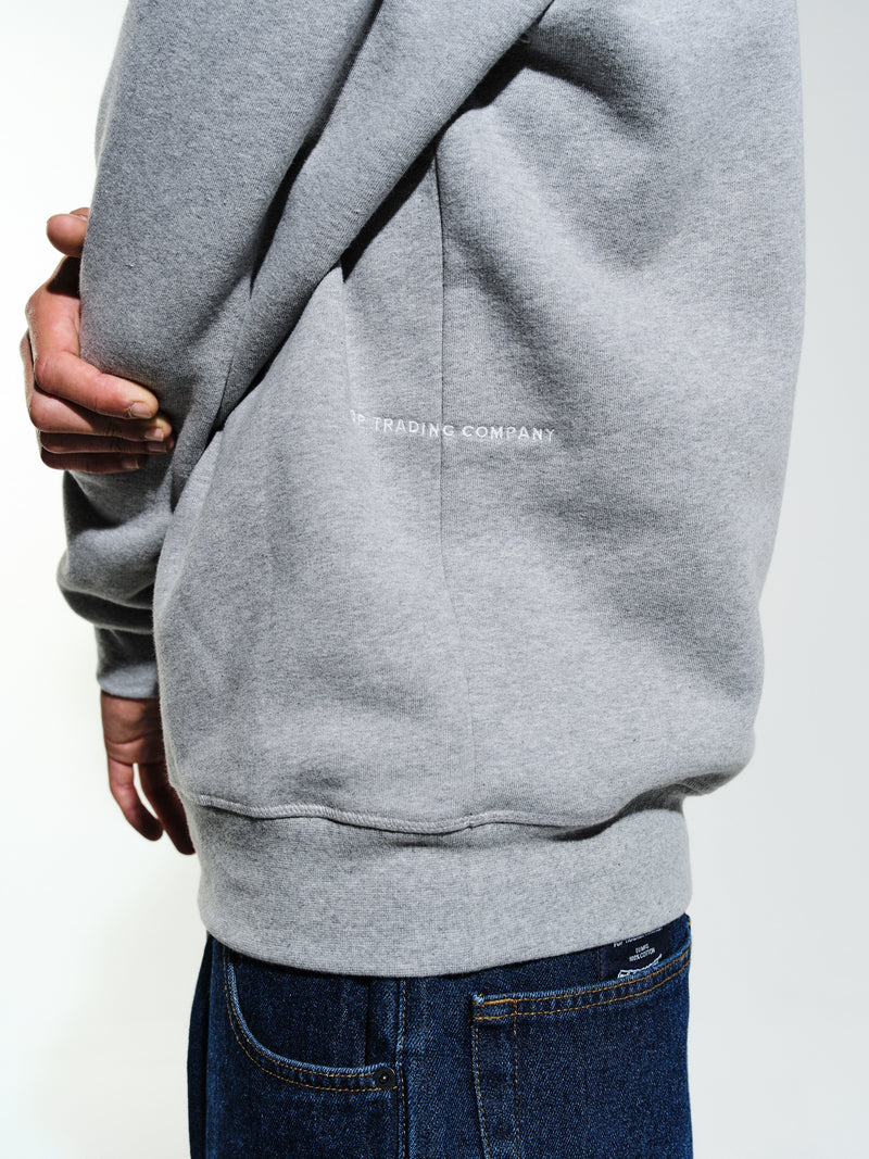 Pop Arch Crewneck Sweat Heather Grey