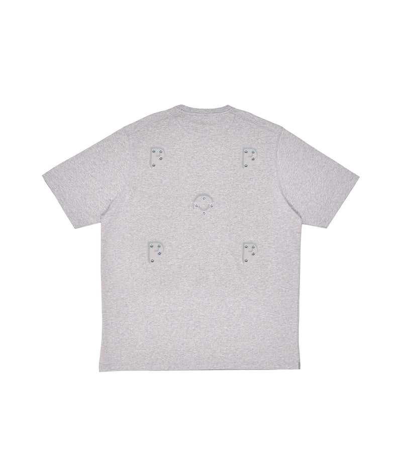 Pop Mees Letters Logo T-Shirt Heather Grey