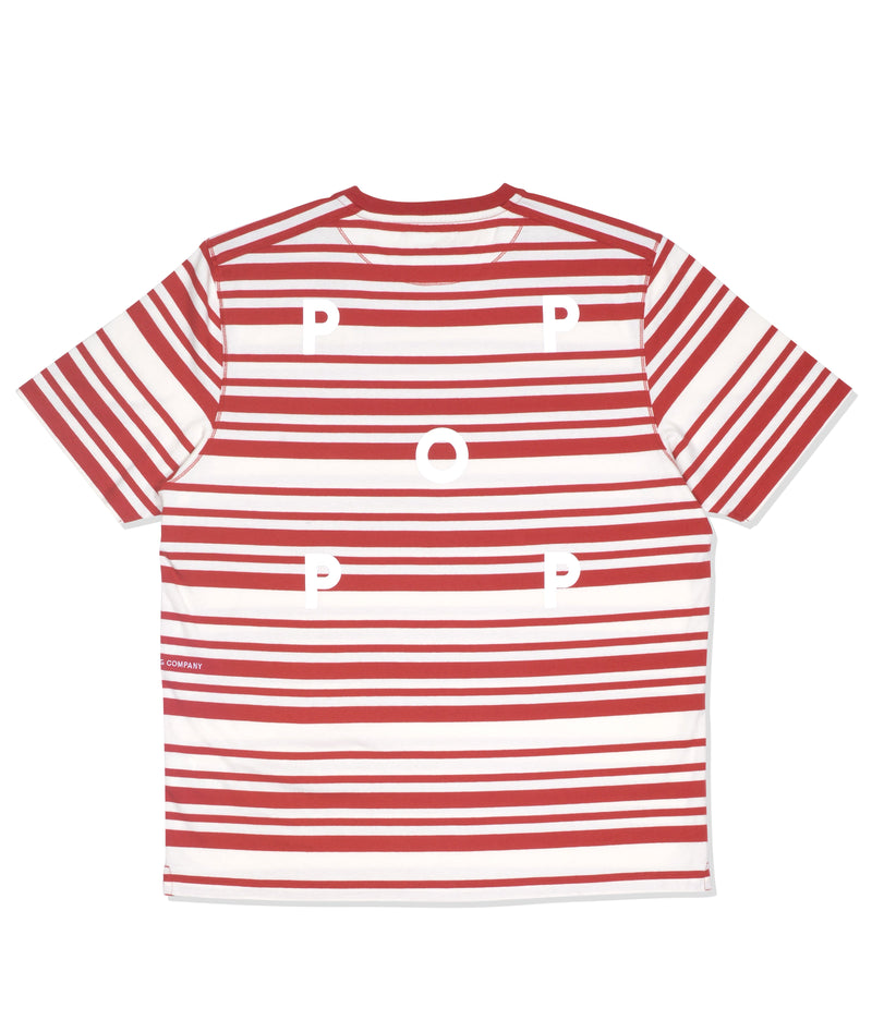 Pop Striped T-Shirt Pepper Red/Off White