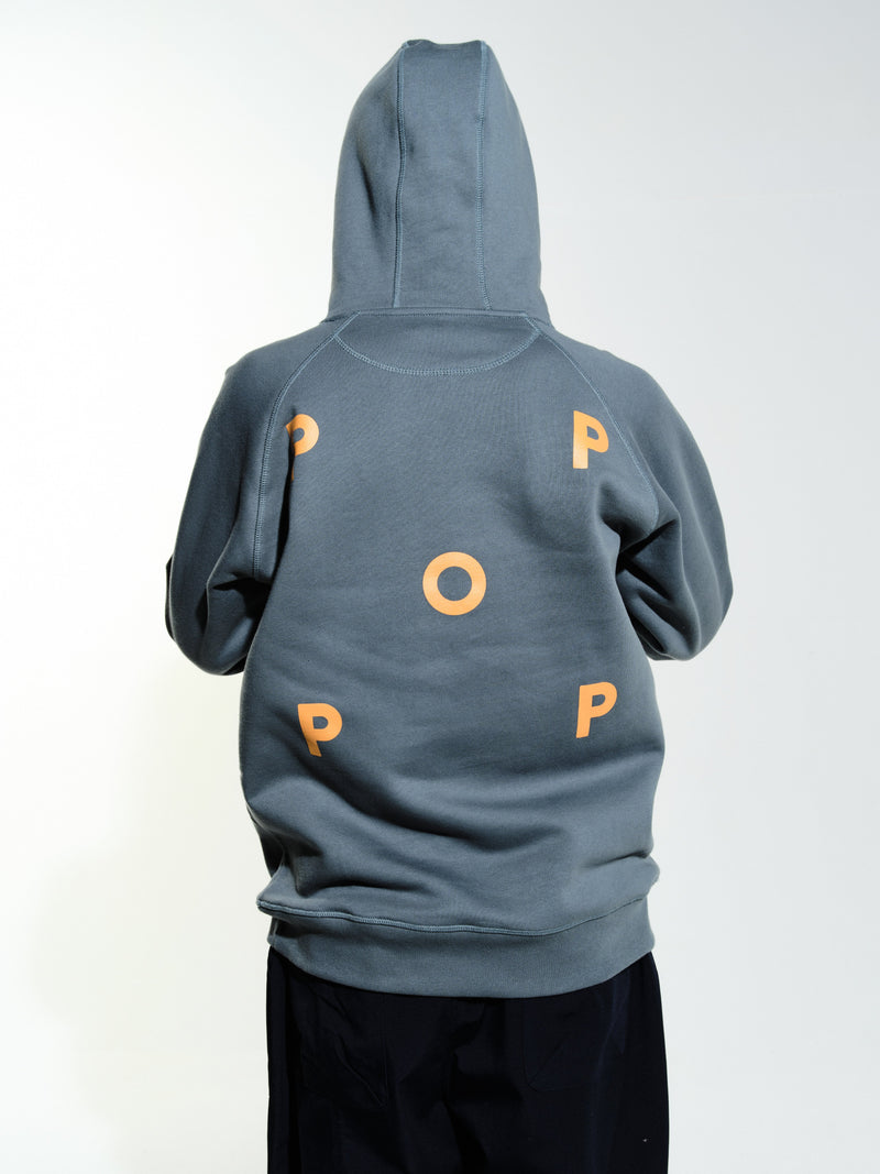 Pop Logo Hooded Sweat Stormy Sea
