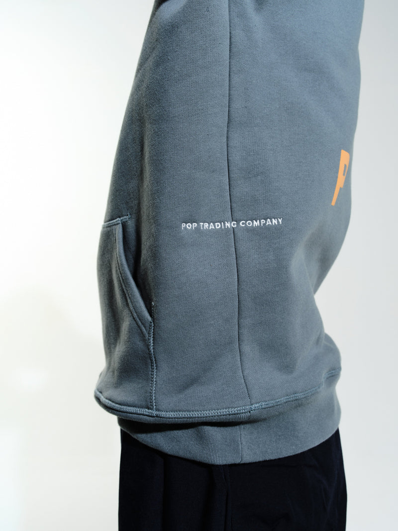 Pop Logo Hooded Sweat Stormy Sea