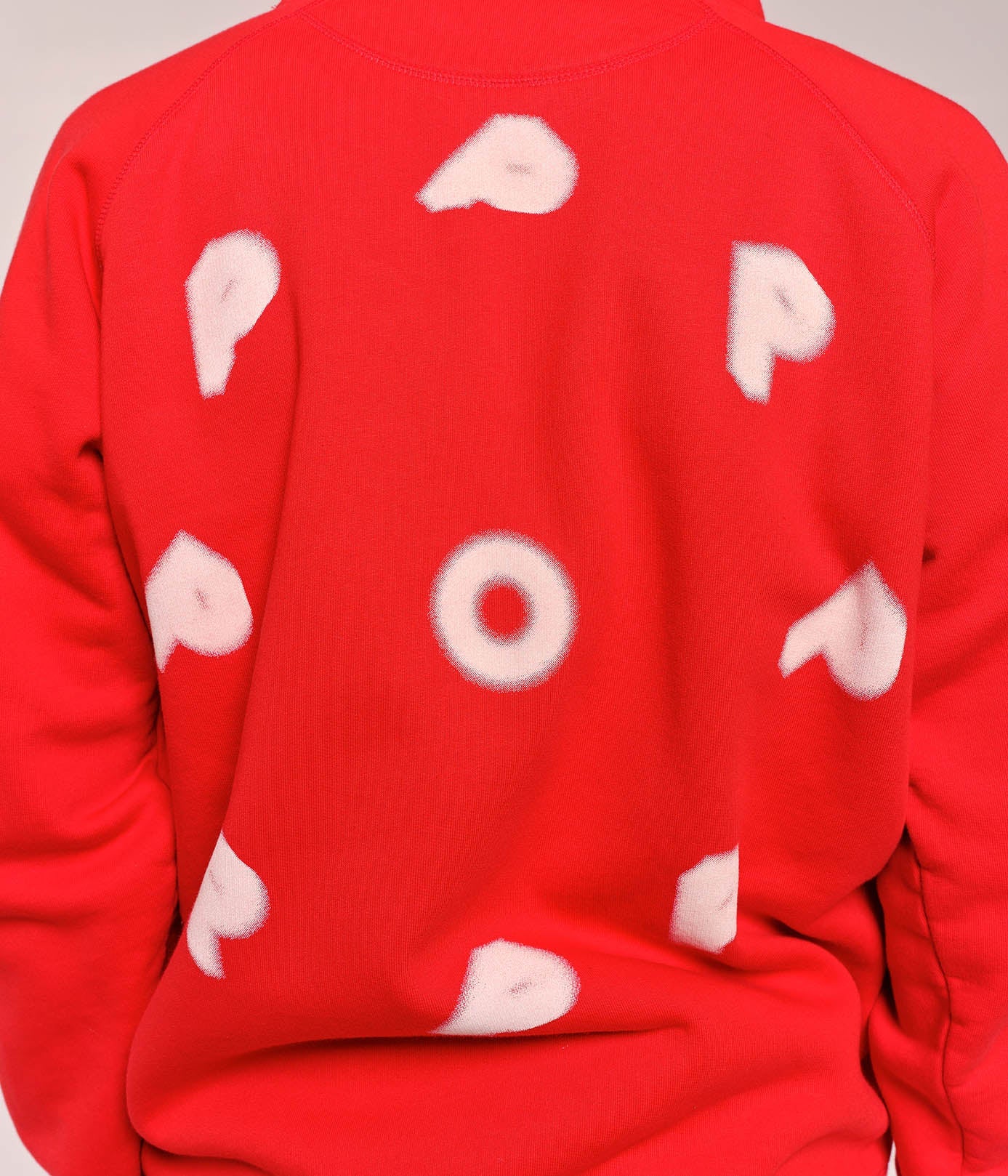Pop Blurred Logo Hooded Sweat Goji Berry
