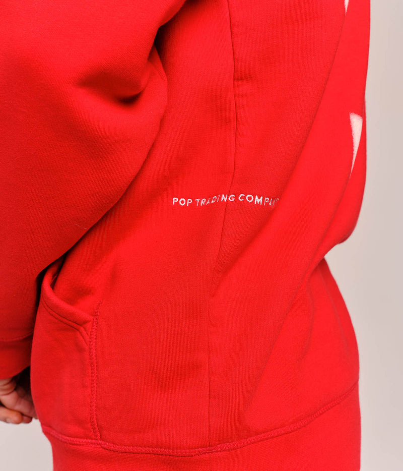 Pop Blurred Logo Hooded Sweat Goji Berry