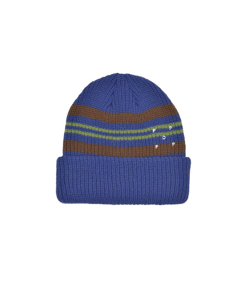 Featured Product Image Of Pop Striped Beanie Blue