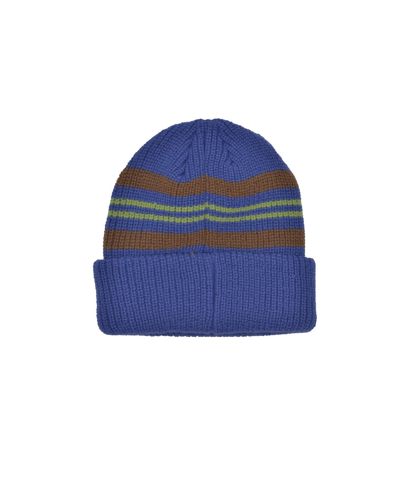Pop Striped Beanie Blue