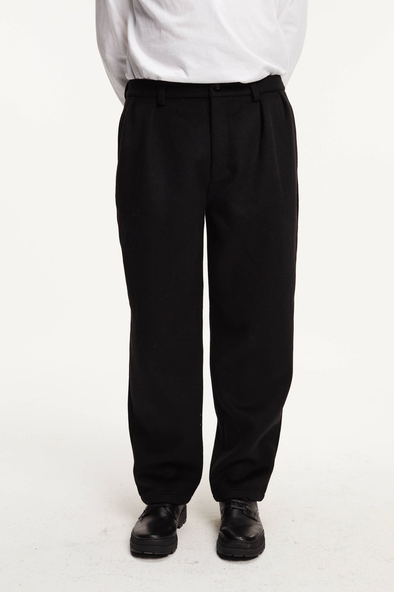 Pop Wool Suit Pants Black