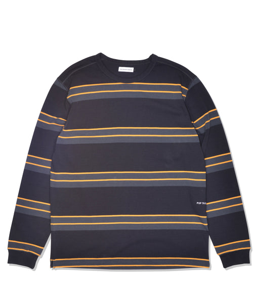 Featured Product Image Of Pop Striped Longsleeve Charcoal/Burnt Yellow