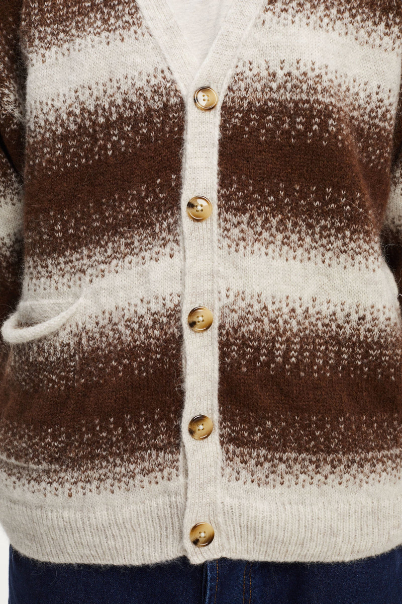 Pop Striped Knitted Cardigan Delicioso/Cress Green