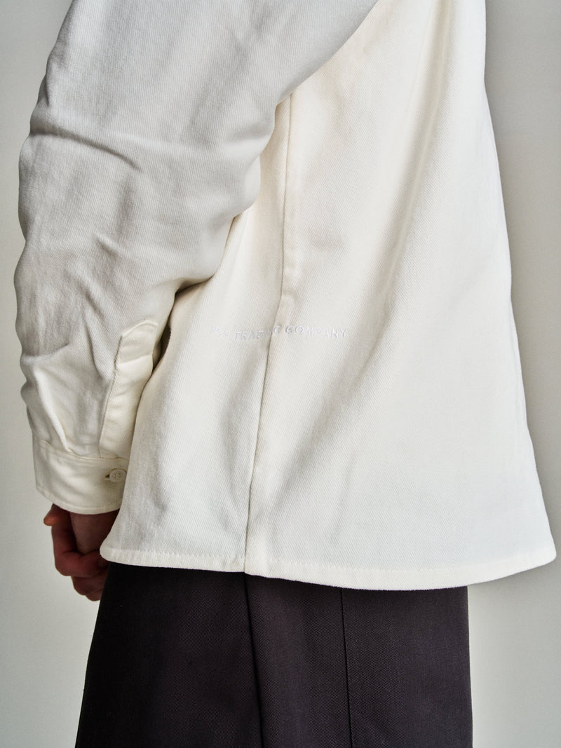 Pop Button Overshirt Off White