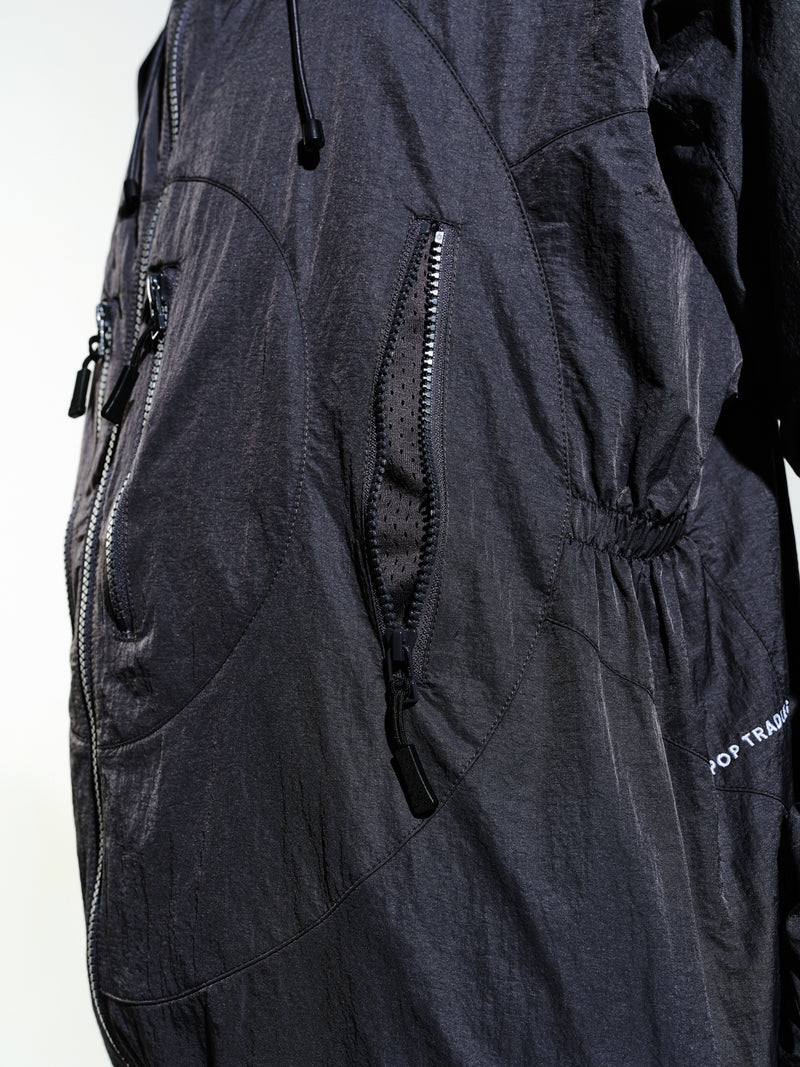 Pop Hooded O Jacket Charcoal