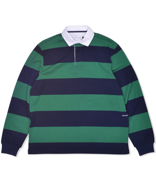 Featured Product Image Of Pop Striped Rugby Shirt Navy/Kelly Green
