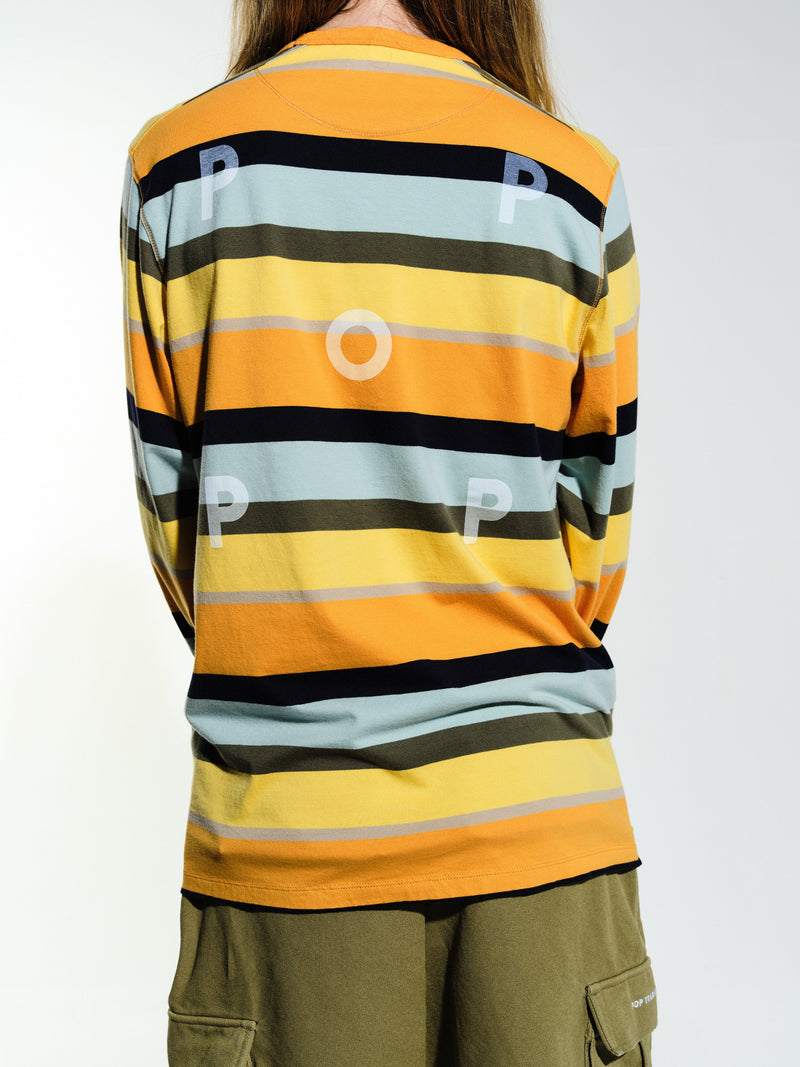 Pop Striped Logo Longsleeve T-Shirt Multicolour