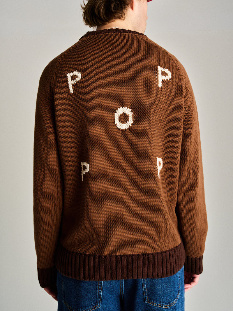 Pop Knitted Logo Crewneck Bison