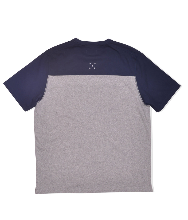 Pop Fivestar Panel T-Shirt Navy/Heather Grey