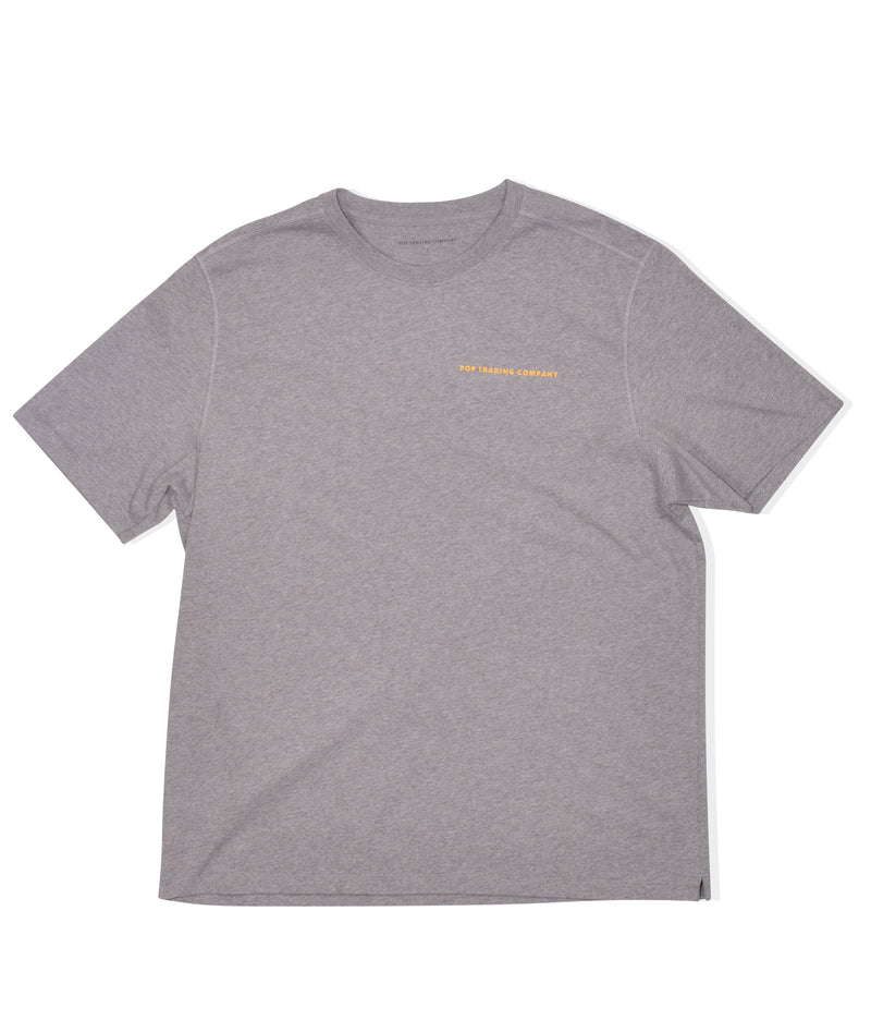 Pop Logo T-Shirt Heather Grey/Yellow