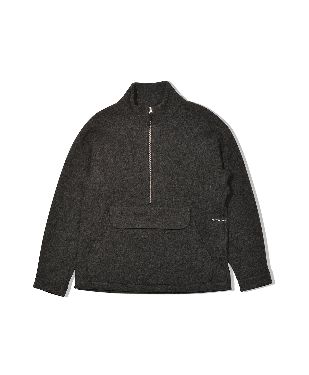 AW19 drs halfzip boiled wool