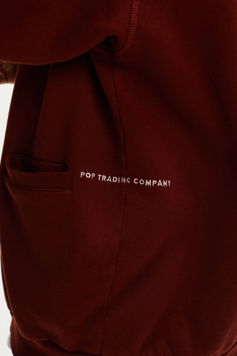 Pop Big P Cardigan Sweat Fired Brick