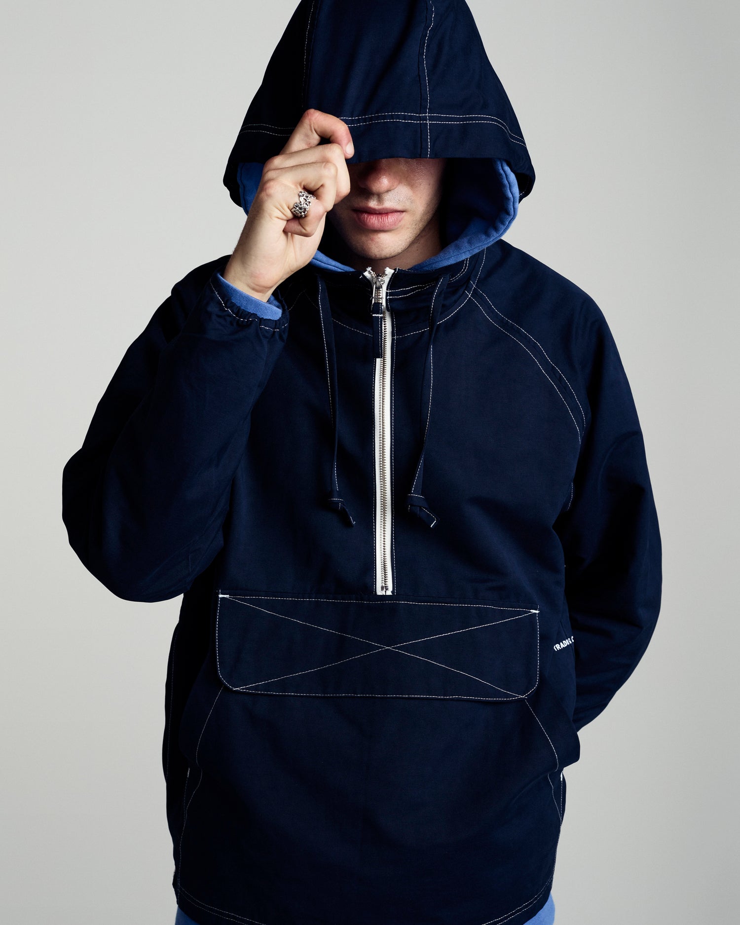 DRS Hooded Halfzip Jacket Navy