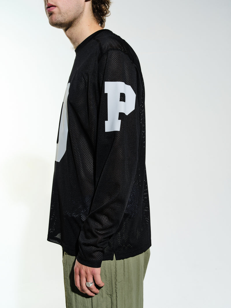 Pop Mesh Football Longsleeve Black