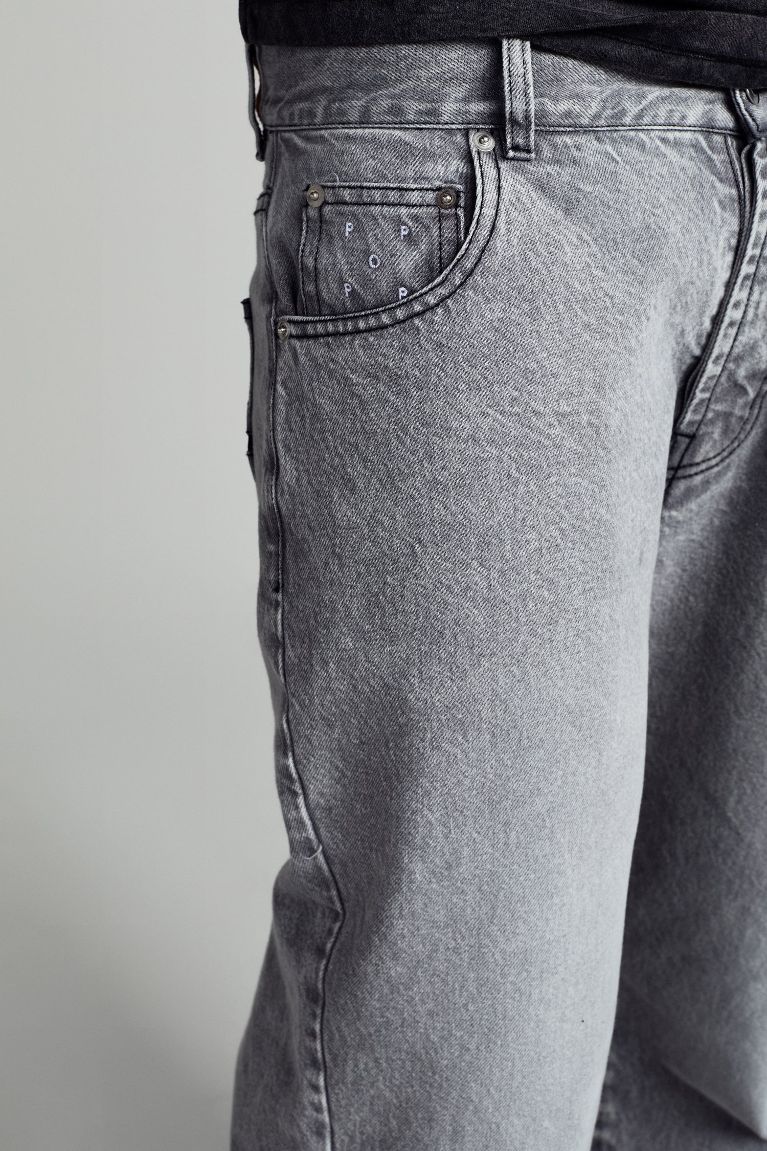 Pop DRS Denim Pants Light Grey Denim