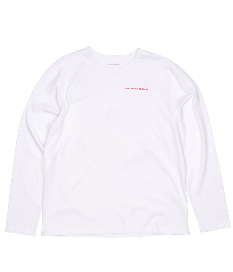 Pop Logo Longsleeve White/Pepper Red