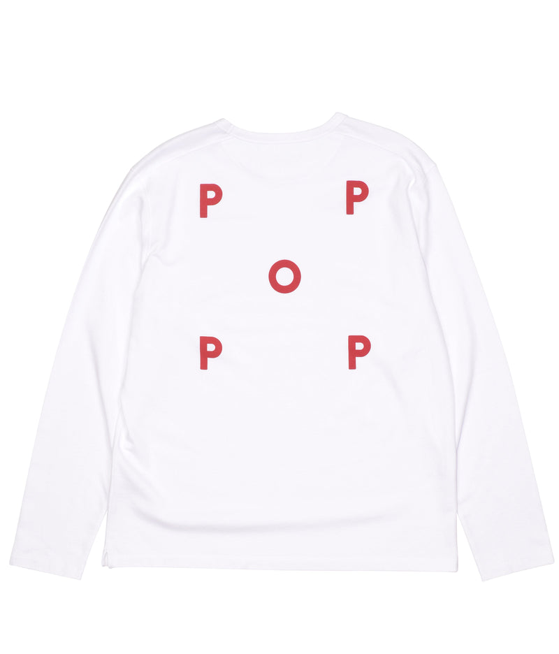 Pop Logo Longsleeve White/Pepper Red