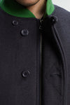 Pop Varsity Jacket Charcoal/Foliage