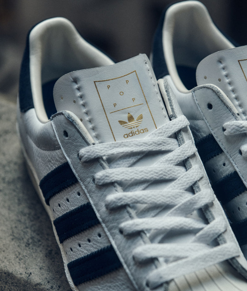 Pop & Adidas Superstar ADV White/Navy
