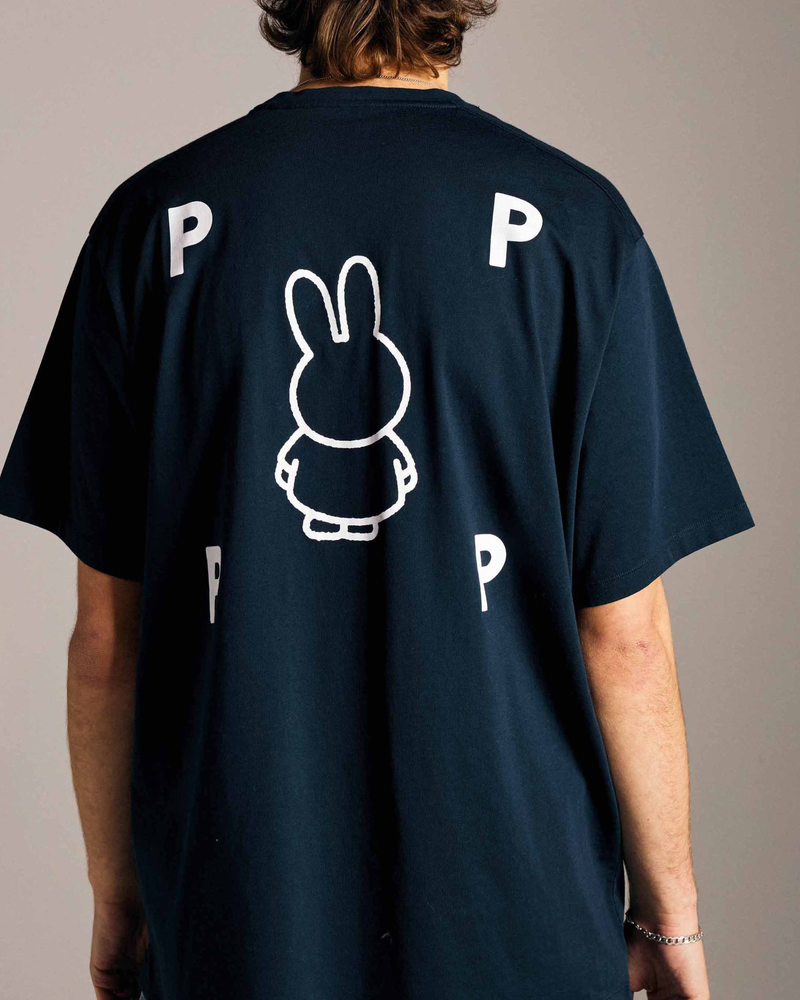 Miffy & Pop FS BS Logo T-Shirt Navy