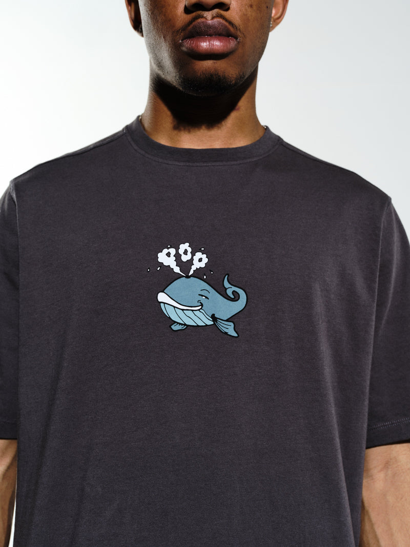 Pop Whale T-Shirt Charcoal