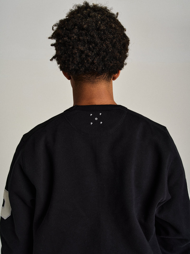Pop College Crewneck Sweat Black