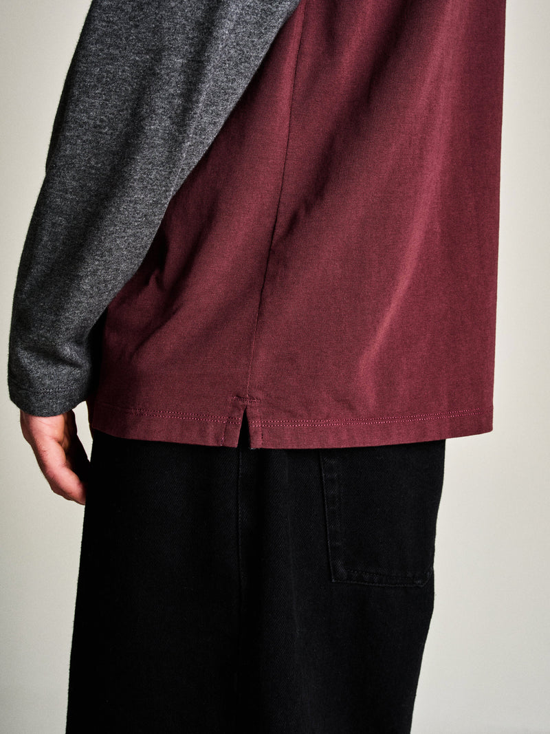 Pop Logo Sleeve T-Shirt Fudge/Charcoal Heather