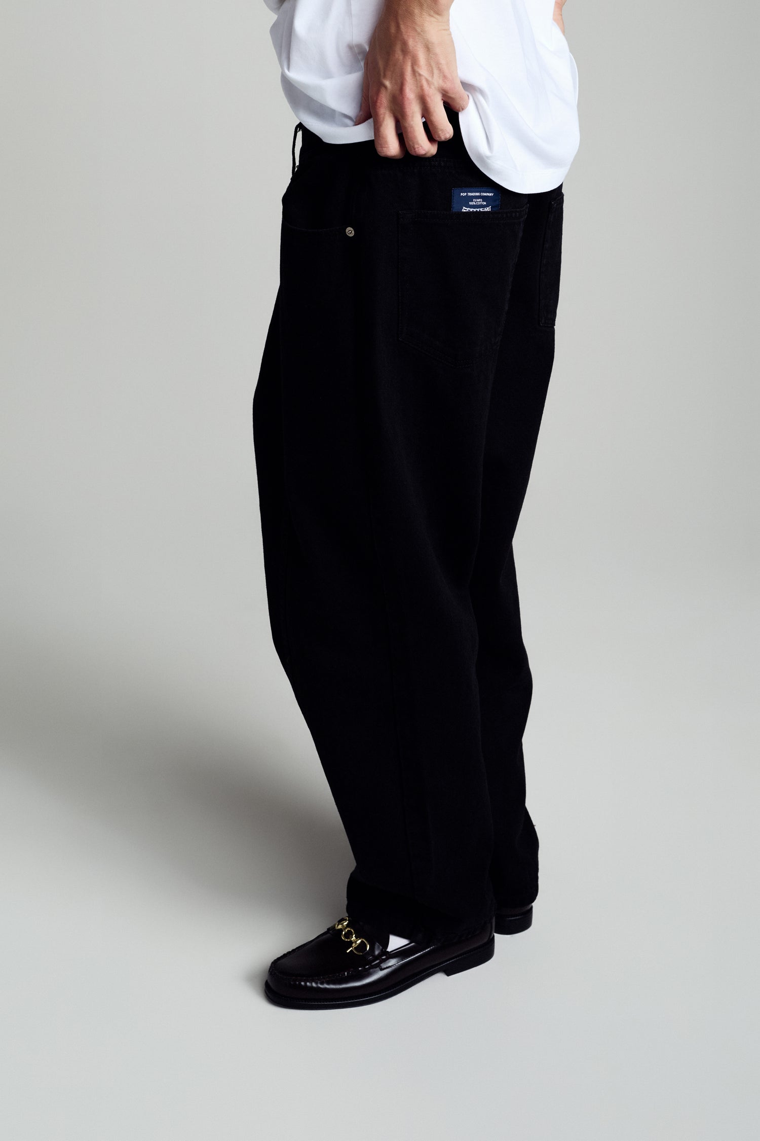 Pop DRS Denim Seam Pants Washed Black Denim