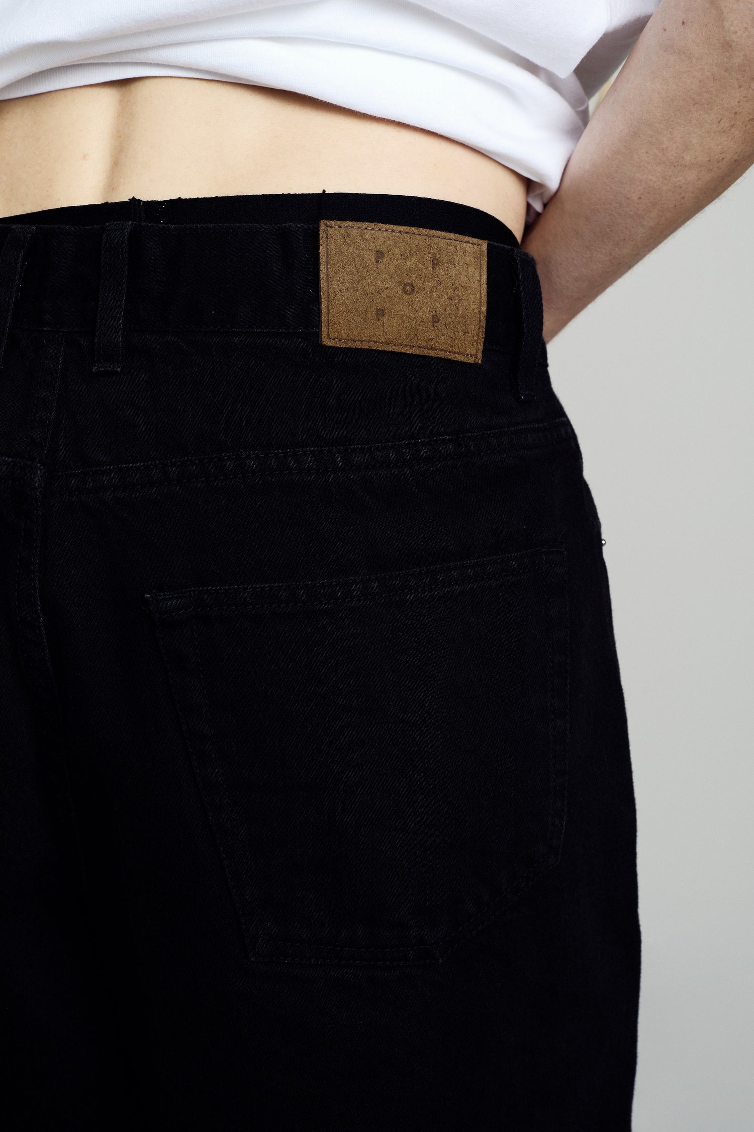 Pop DRS Denim Seam Pants Washed Black Denim