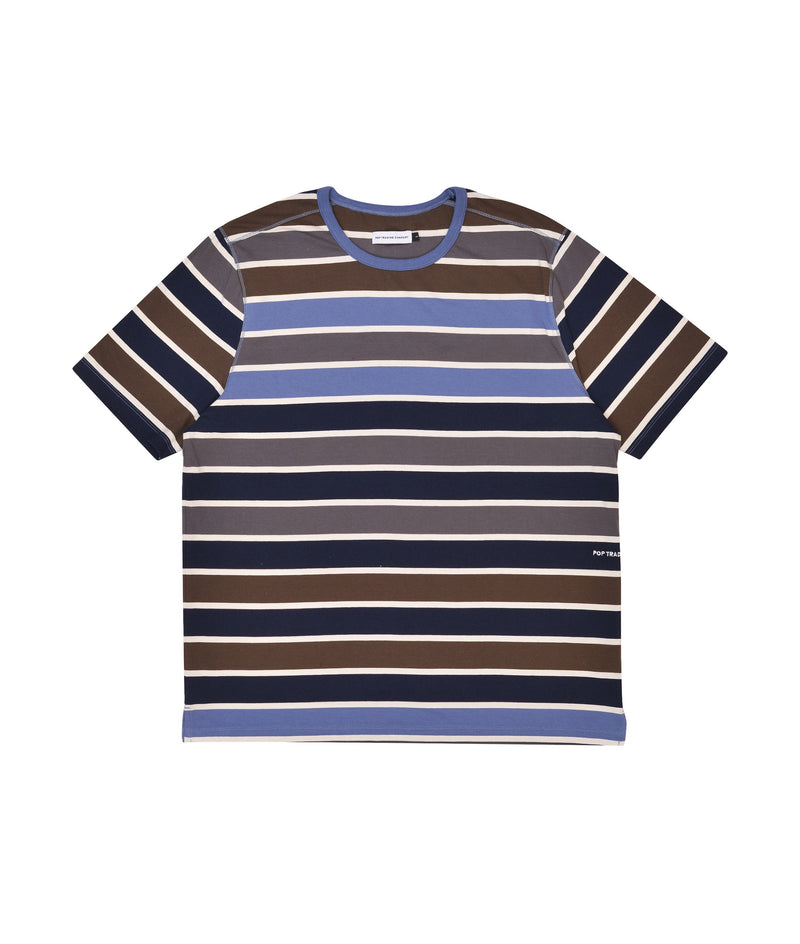 Pop Striped Logo T-Shirt Coastal Fjord
