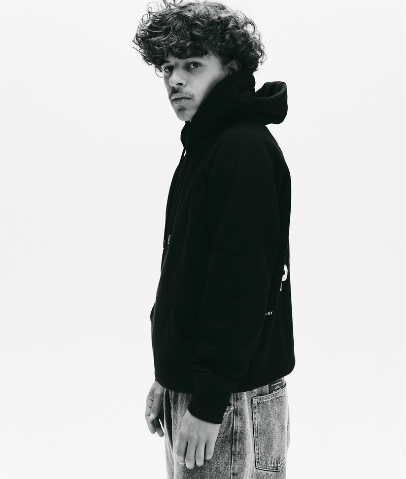 Pop Logo Hooded Sweat Black/White