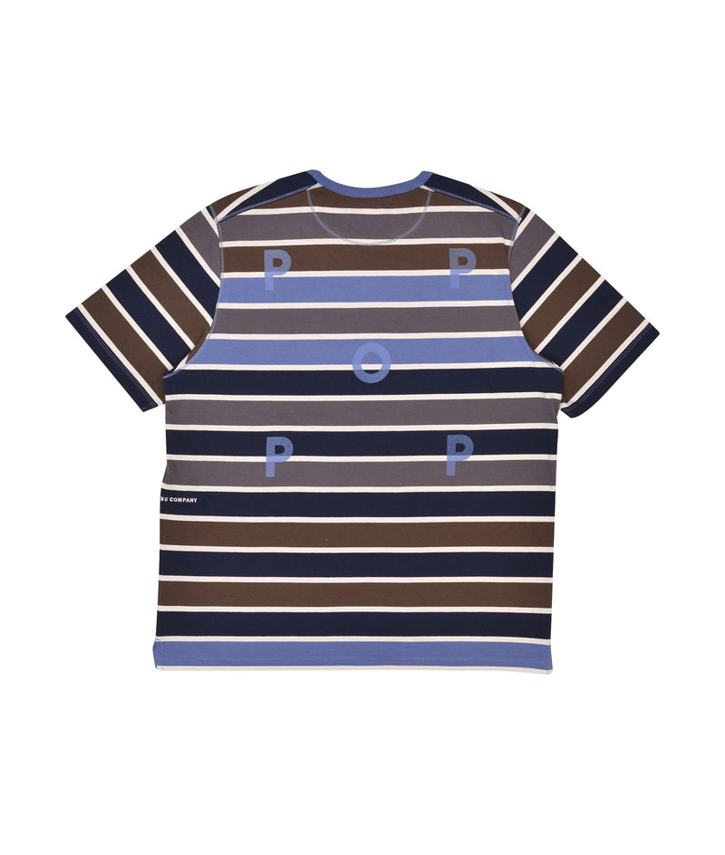 Pop Striped Logo T-Shirt Coastal Fjord