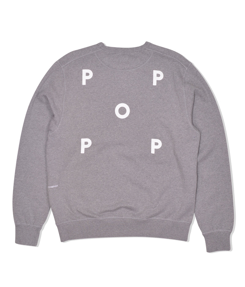 Pop Logo Crewneck Sweat Heather Grey