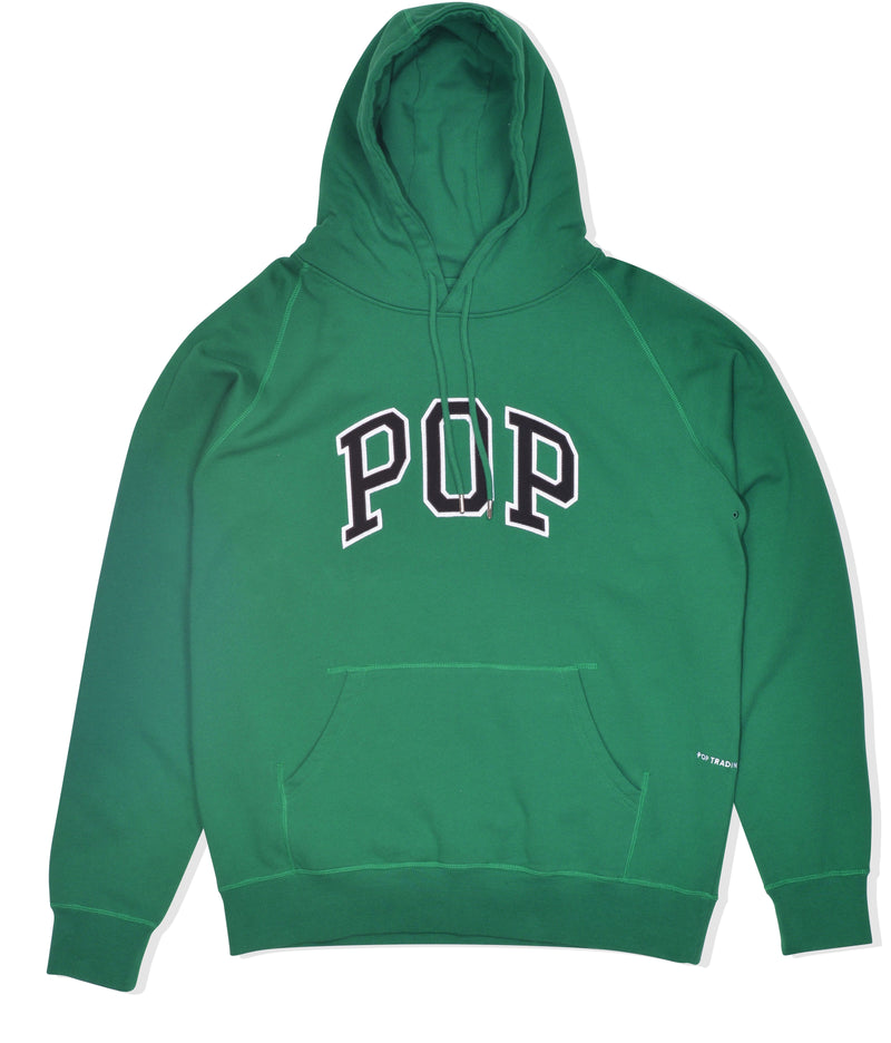Pop Arch Logo Hooded Sweat Kelly Green
