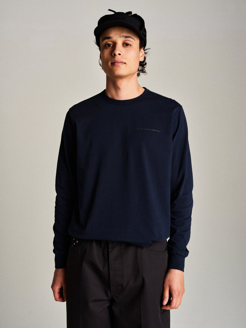 Pop Logo Longsleeve T-Shirt Navy