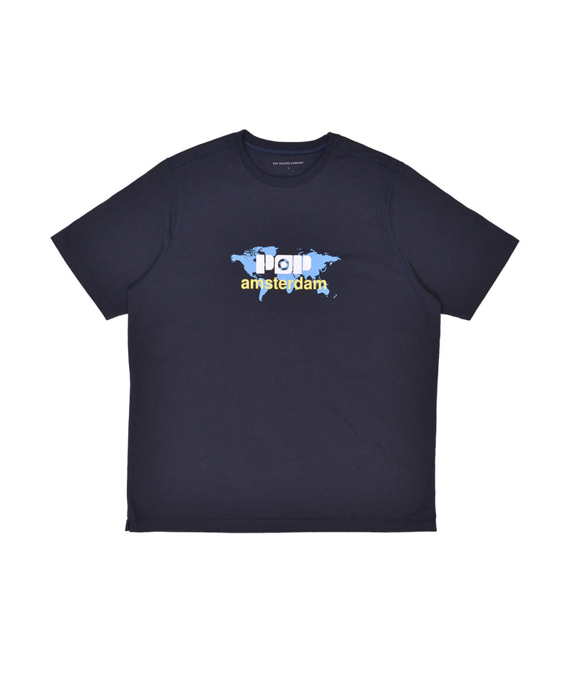 Pop World News T-Shirt Navy