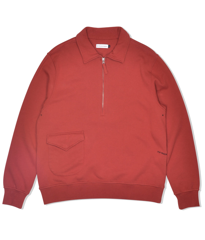 Pop Heavyweight Sportswear Company Halfzip Pepper Red