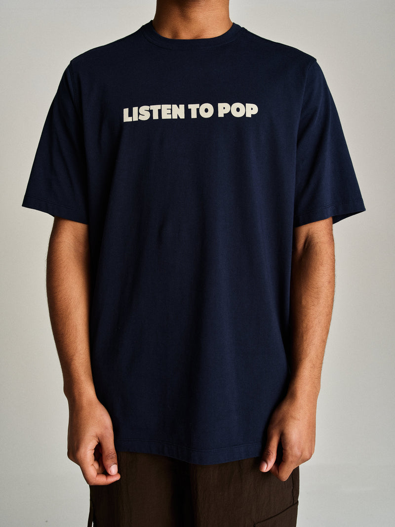 Pop Skate Muzik T-Shirt Navy