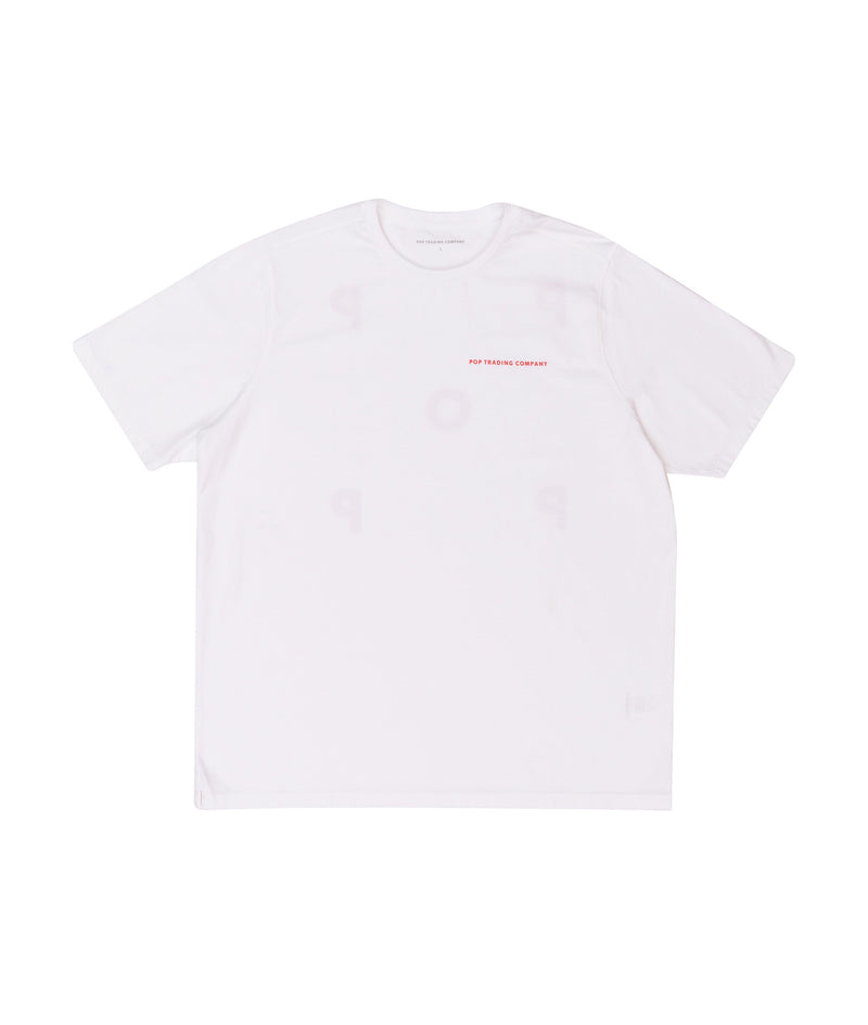 Pop Logo T-Shirt White/Poinciana