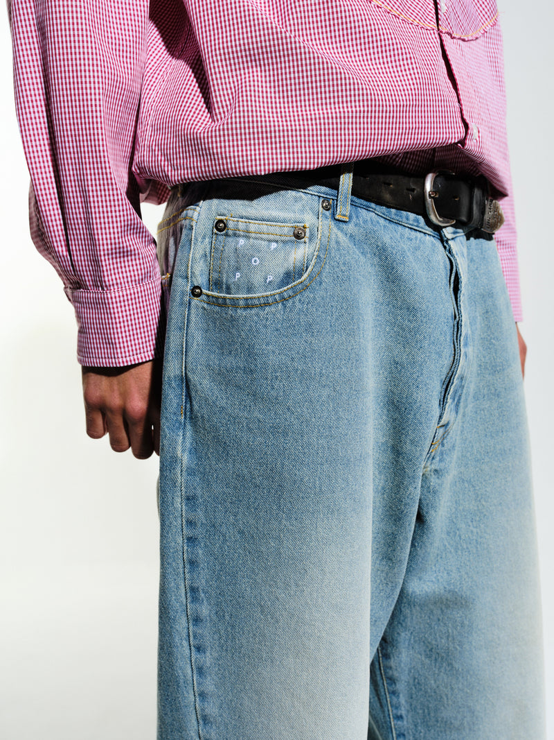 Pop Drs Pant Washed Denim