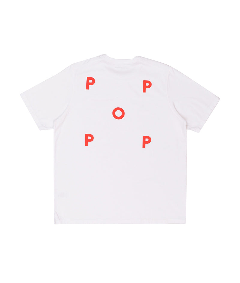 Pop Logo T-Shirt White/Poinciana