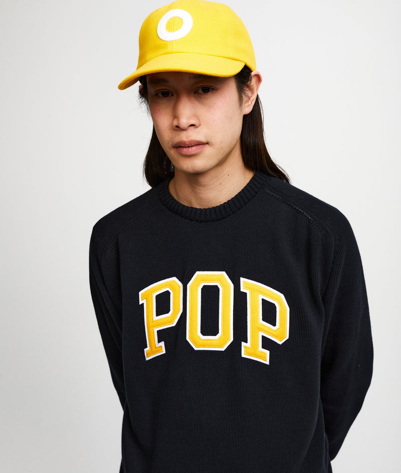 Pop Arch Knitted Crewneck Black